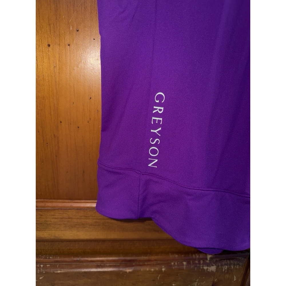Greyson Women's XL Purple Performance Zip Shirt Athletic Stretch Golf Tennis Run - Picture 4 of 10